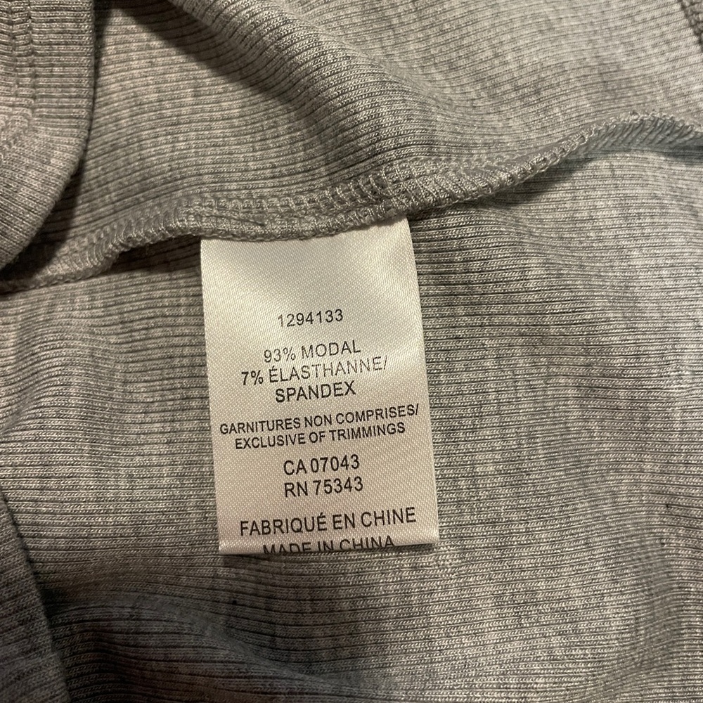 Joie Rhinestone Ribbed Gray Tee - Picture 5 of 5